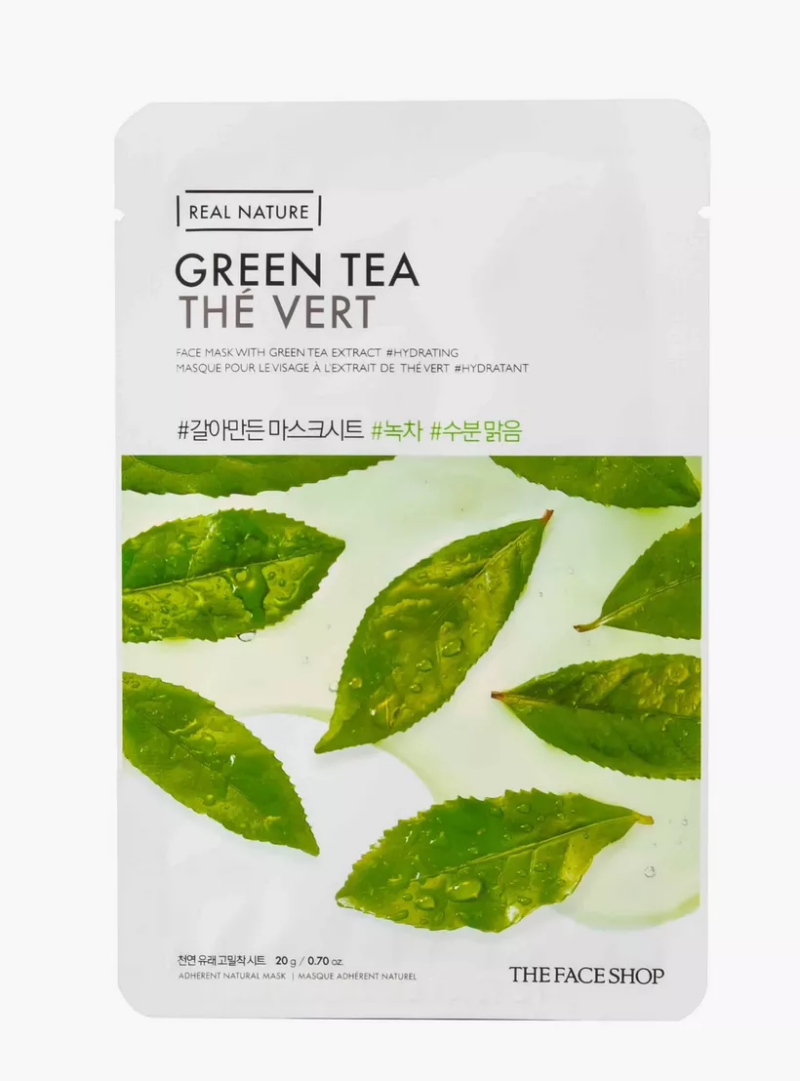 Real Nature Green Tea Face Mask de The Face Shop